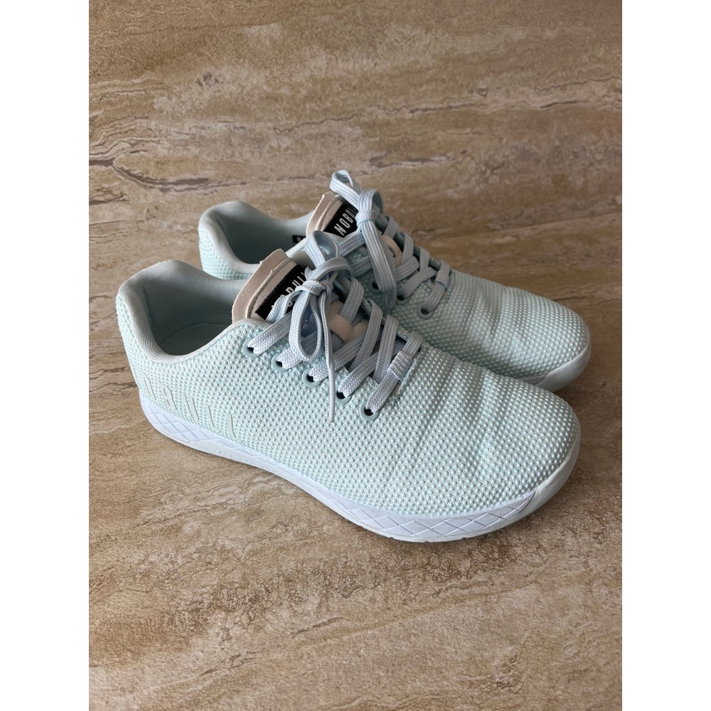 NOBULL Superfabric Trainer Women 8 Men 6.5 Light Blue Cross Training Gym Shoes